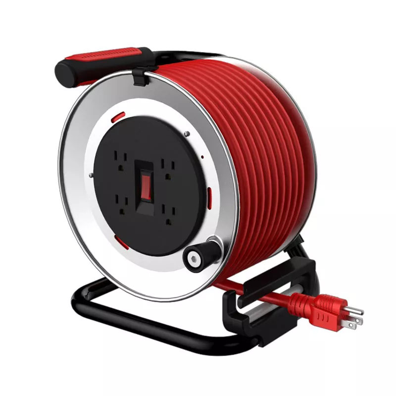 4 Outlet Reel Kabel Logam 50ft 4 Outlet Reel Kabel Logam 50ft